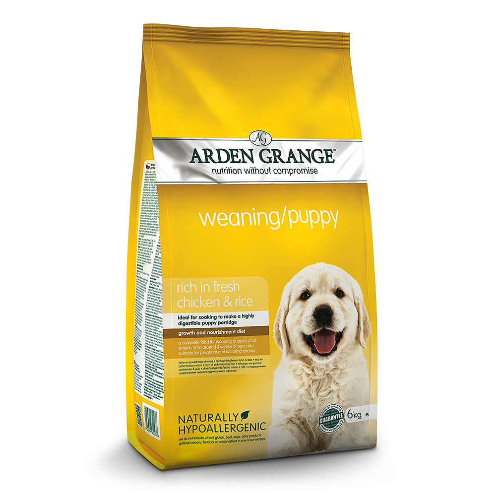 Arden Grange Weaning/Puppy Dry Dog Food Rich In Fresh Chicken & Rice (6kg Bag)