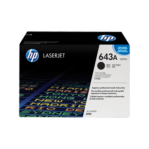 HP 643A Black Standard Capacity Black Toner for HP Color LaserJet 4700