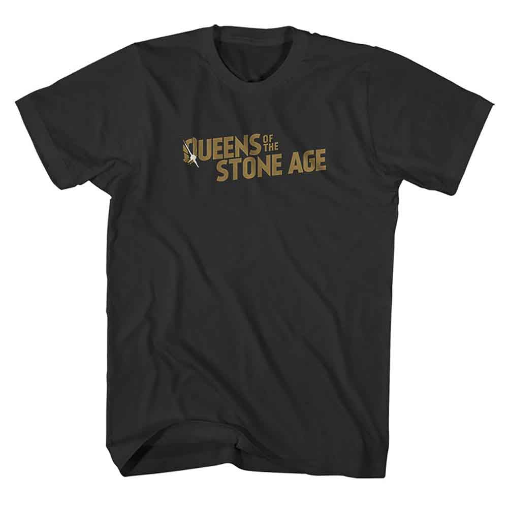 Queens Of The Stone Age Unisex T-Shirt Bullet Shot Logo Black (L)