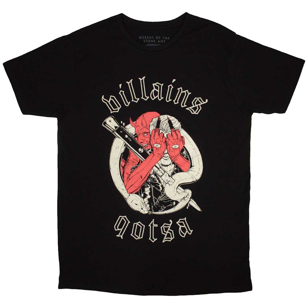 Queens Of The Stone Age Unisex T-Shirt Villains Black (M)