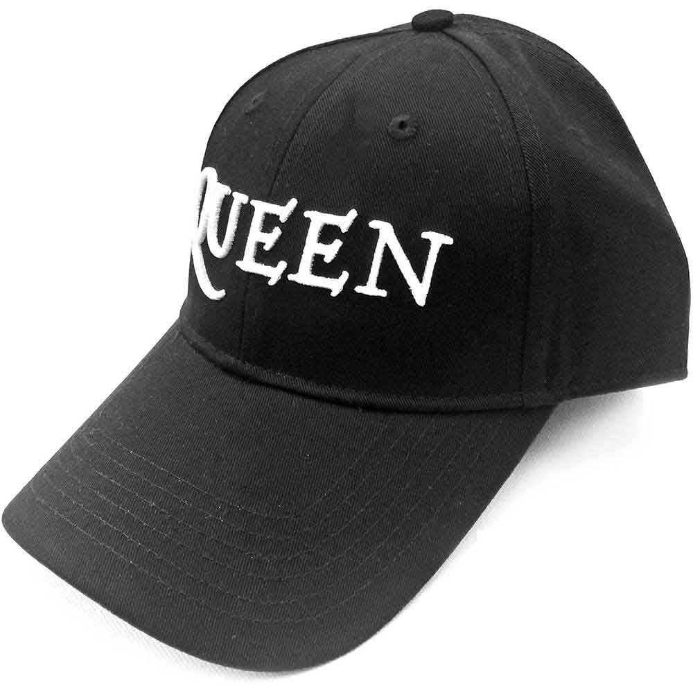 Queen Men's Baseball Cap White Logo Black