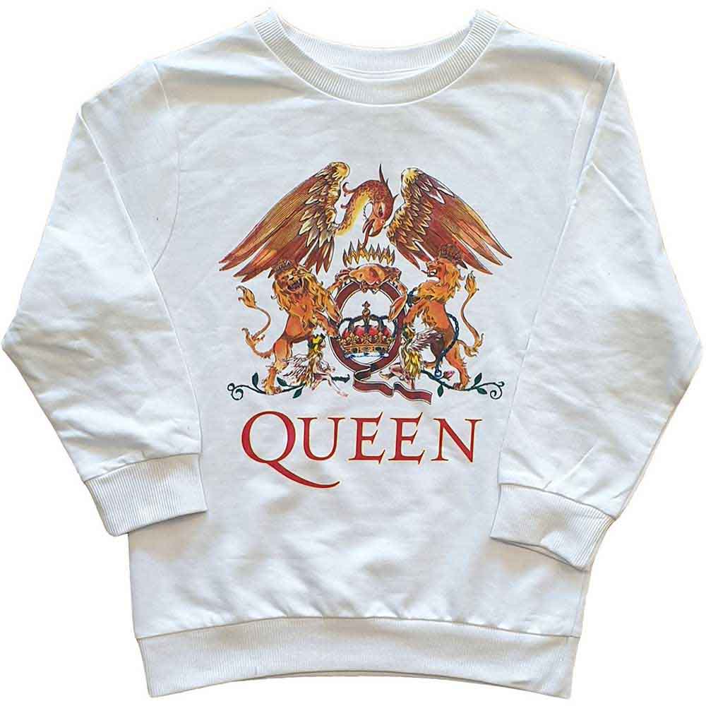 Queen Kids Sweatshirt Classic Crest White (7-8yrs)