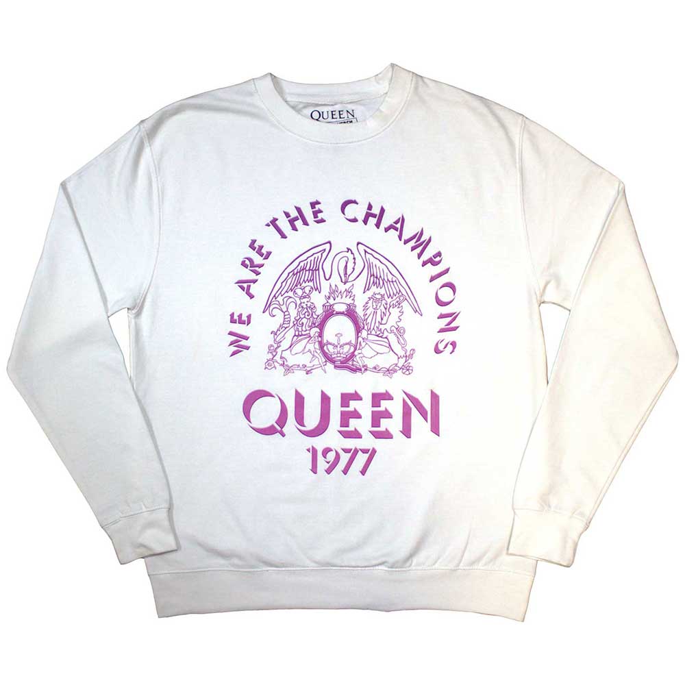 Queen Unisex Sweatshirt Champions 1977 White (L)