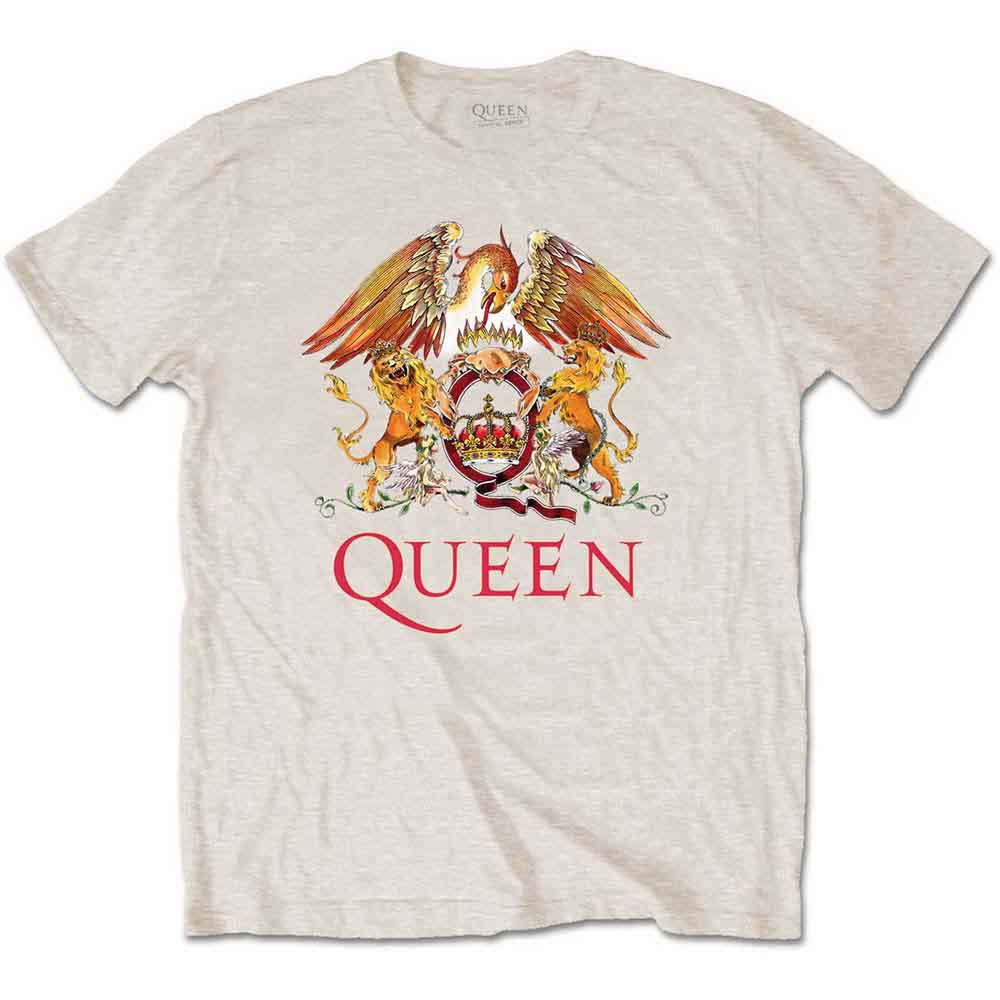 Queen Men's T-Shirt Classic Crest Sand (L)