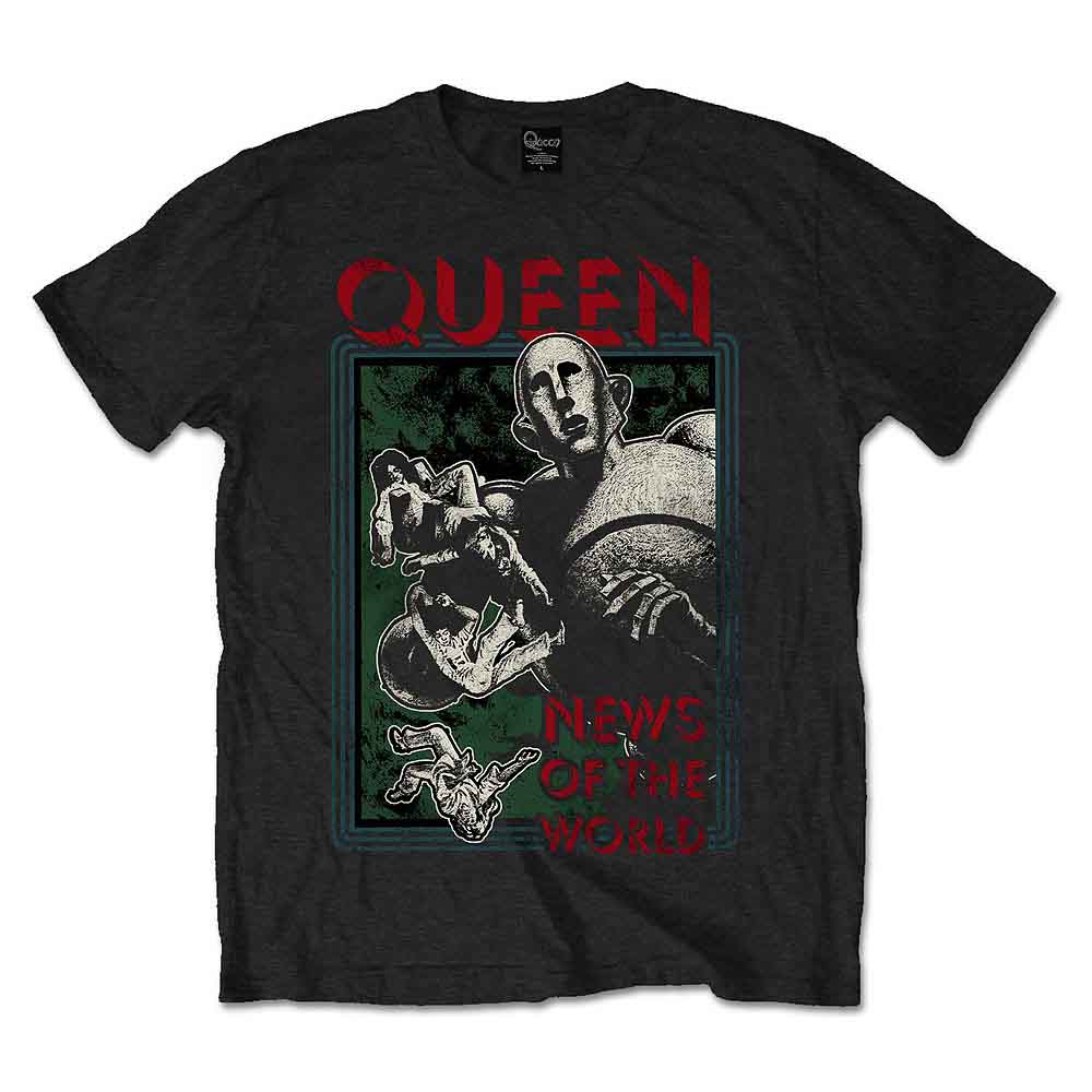 Queen Men's T-Shirt News of the World Black (XXL)