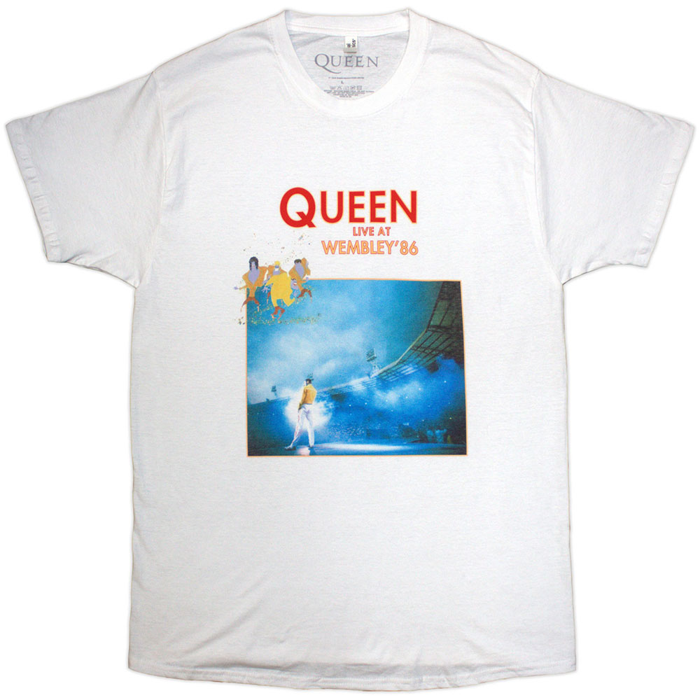 Queen Unisex T-Shirt Wembley '86 White (XXL)