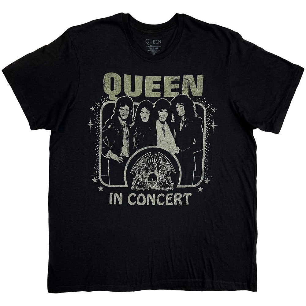 Queen Men's T-Shirt In Concert Black (L)
