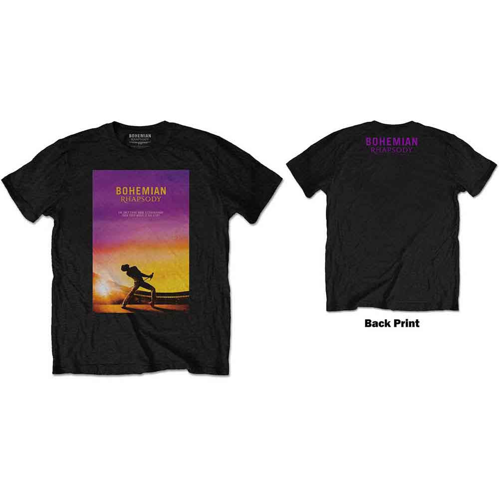 Queen Men's T-Shirt Bohemian Rhapsody (Back Print) Black (L)