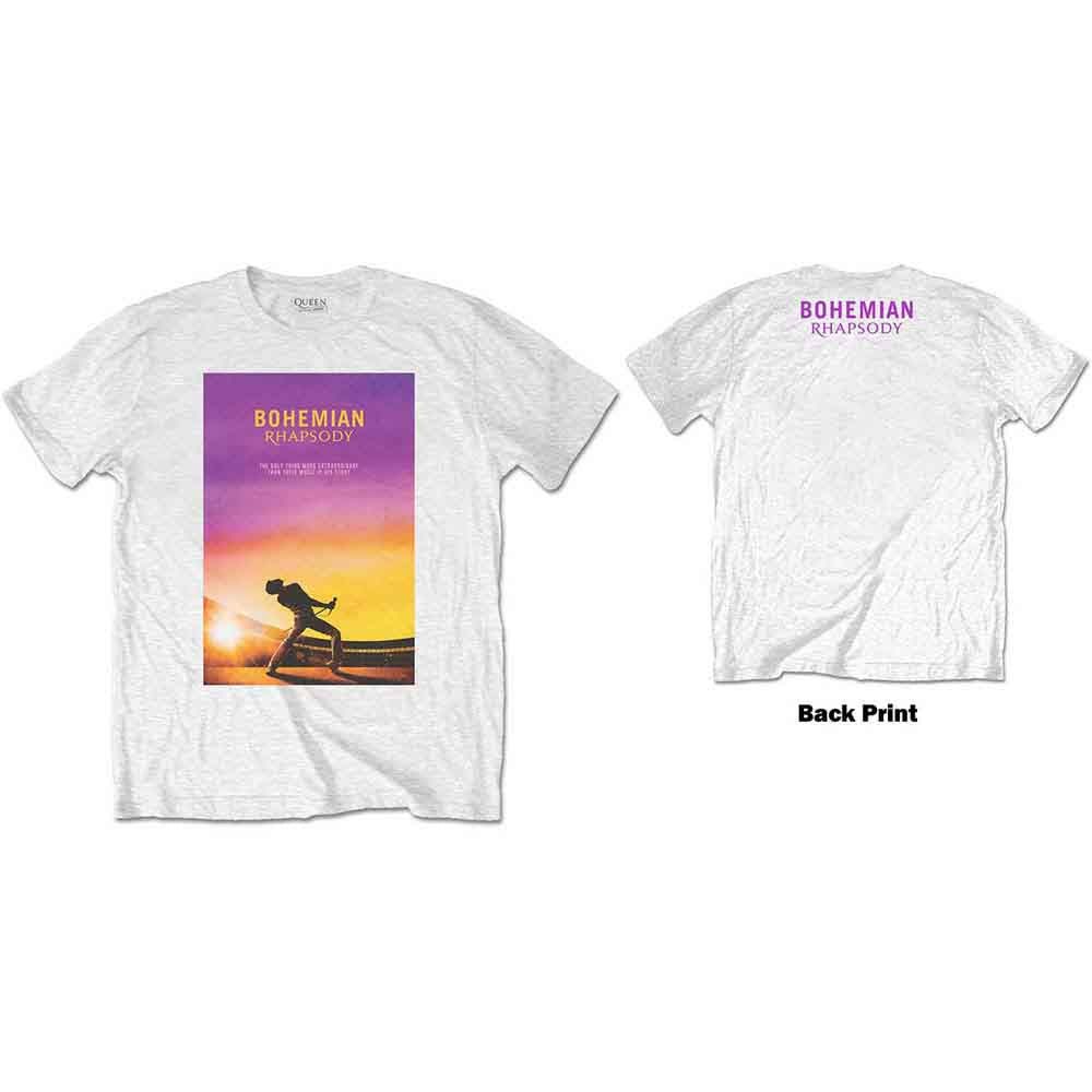 Queen Men's T-Shirt Bohemian Rhapsody (Back Print) White (XL)