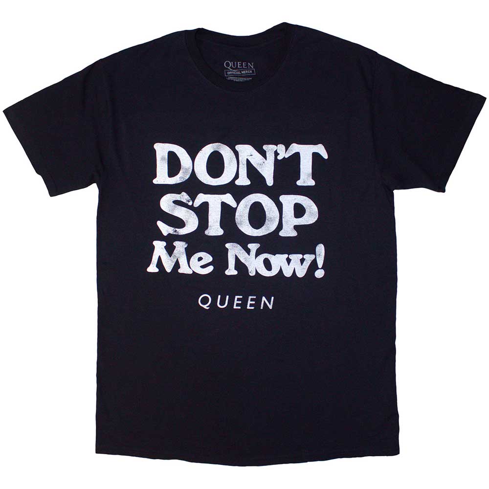 Queen Unisex T-Shirt Don't Stop Me Now Navy Blue (S)