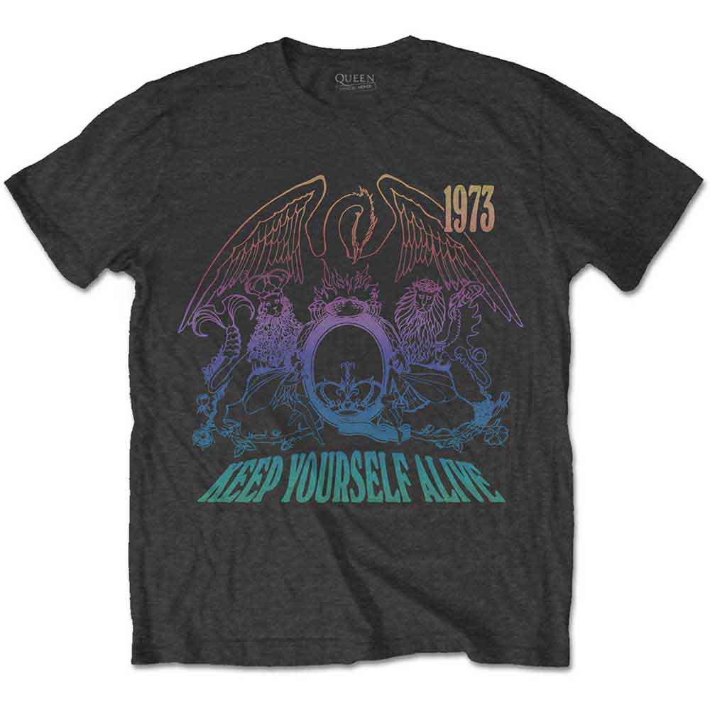 Queen Unisex T-Shirt Keep Yourself Alive Grey (XL)