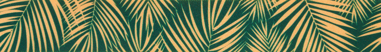 Berisfords Ribbon 25mm x 20m Palm Leaf Honey Gold & Emerald (1pc)