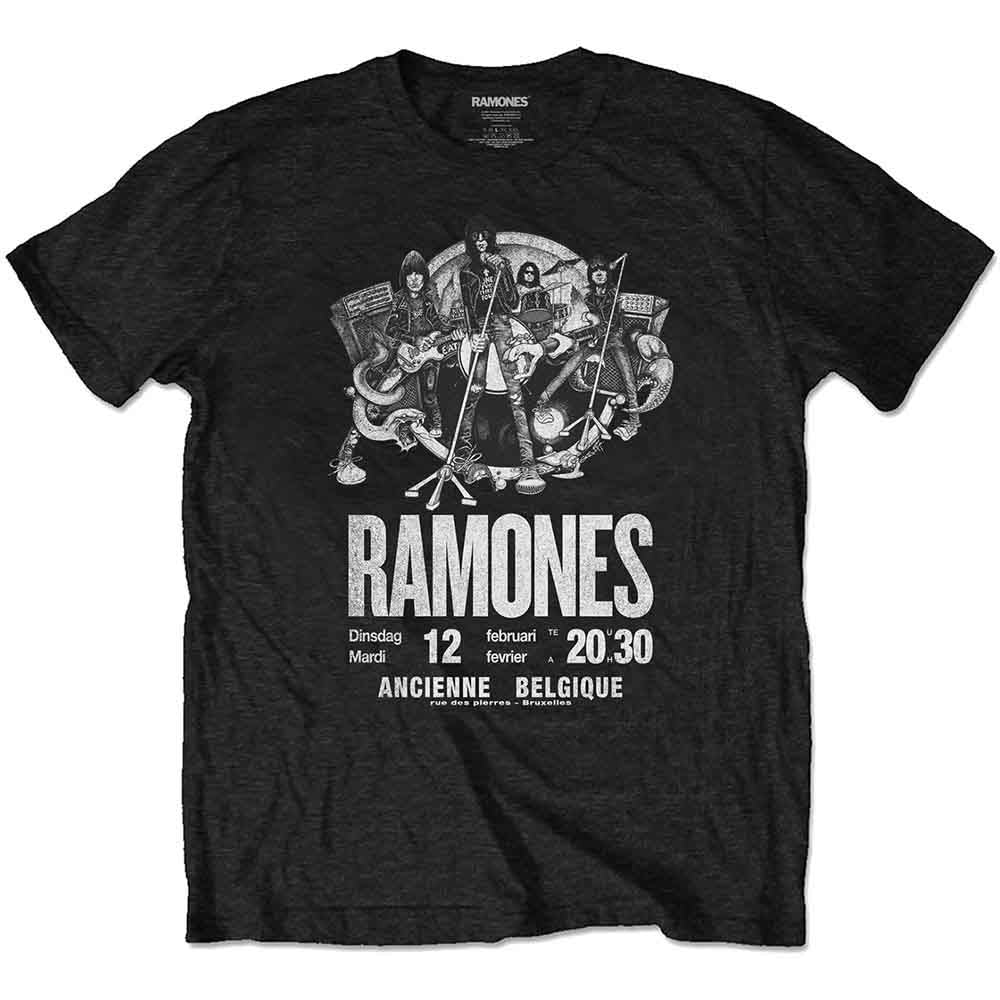 Ramones Unisex Eco T-Shirt Belgique Black (L)