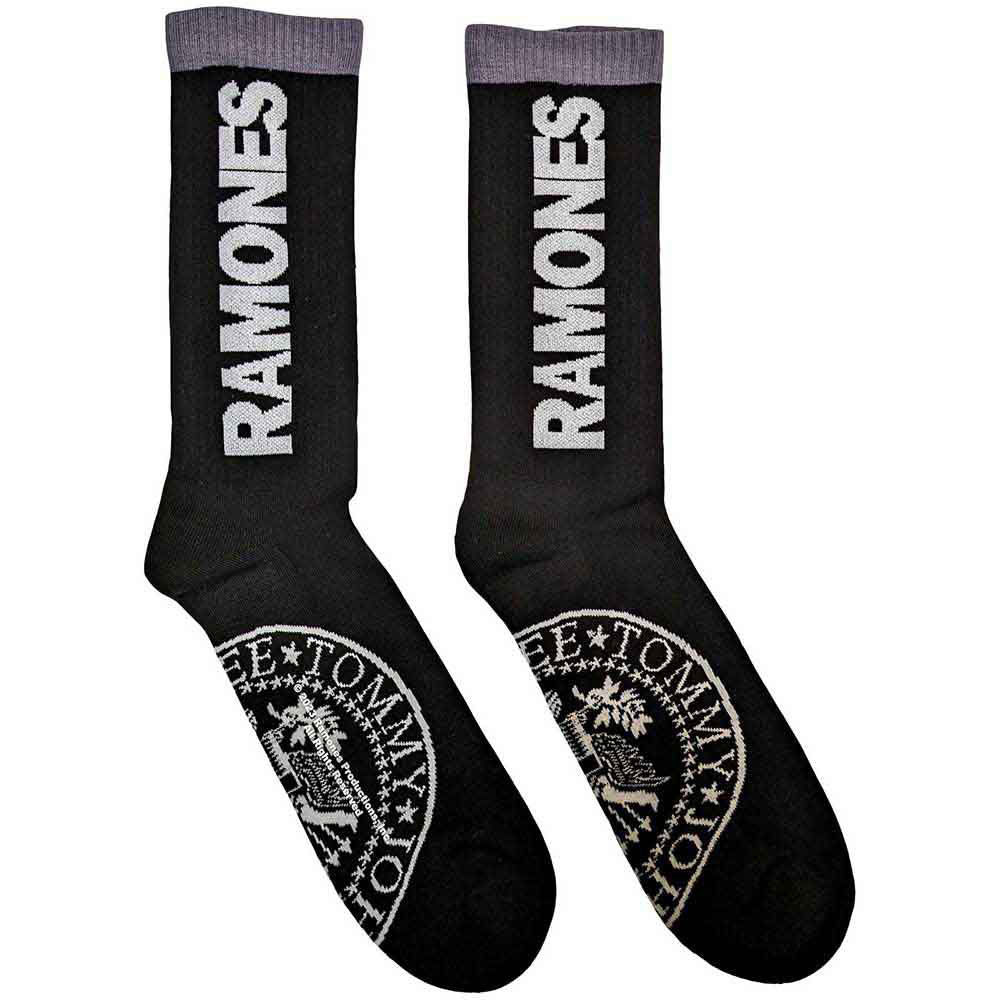 Ramones Ladies Terry Socks Presidential Seal Black (UK Size 4-7)