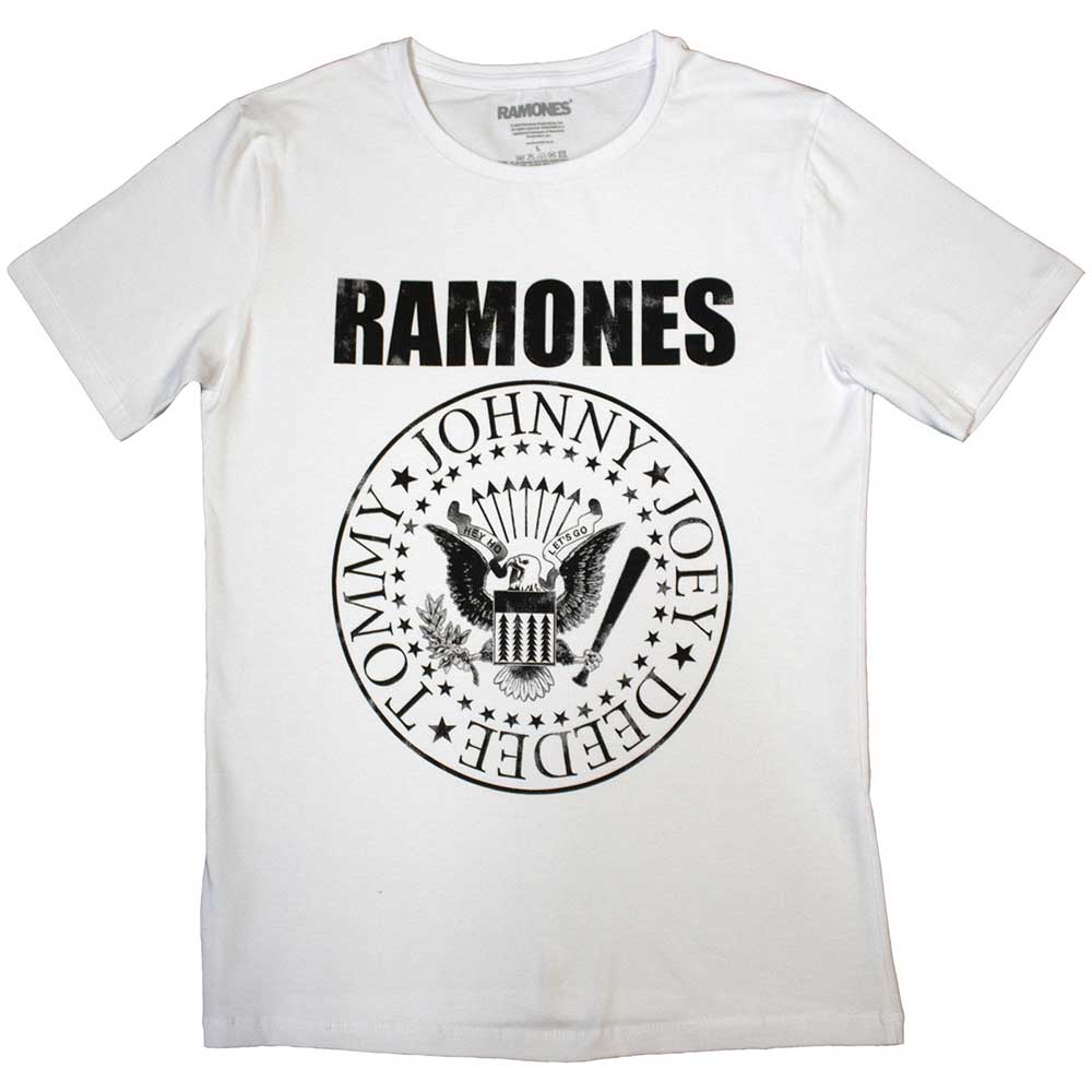 Ramones Ladies T-Shirt Presidential Seal White (XL)