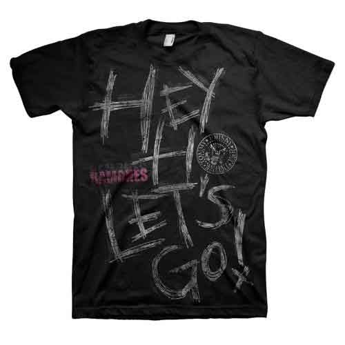 Ramones Men's T-Shirt Hey Ho Black (L)