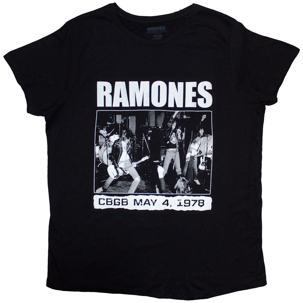 Ramones Ladies T-Shirt CBGB 1978 Black (M)