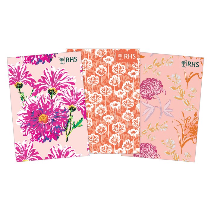 RHS A5 Sketchbook 100gsm 20sht - Bold Florals (3pk)