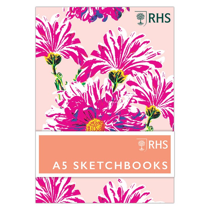 RHS A5 Sketchbook 100gsm 20sht - Bold Florals (3pk)