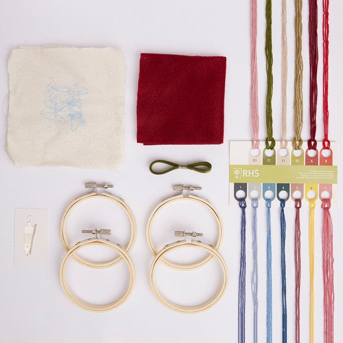 RHS 4" Embroidery Kit (4pcs) - Butterfly and Flora