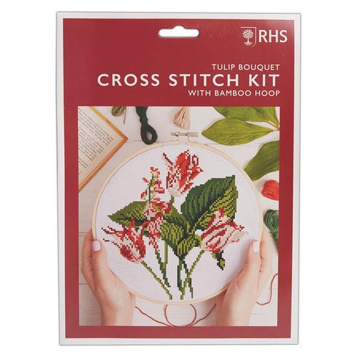 RHS 8" Cross Stitch Kit - Tulip Bouquet