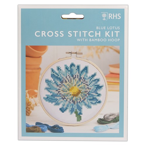 RHS 5" Cross Stitch Kit - Blue Lotus