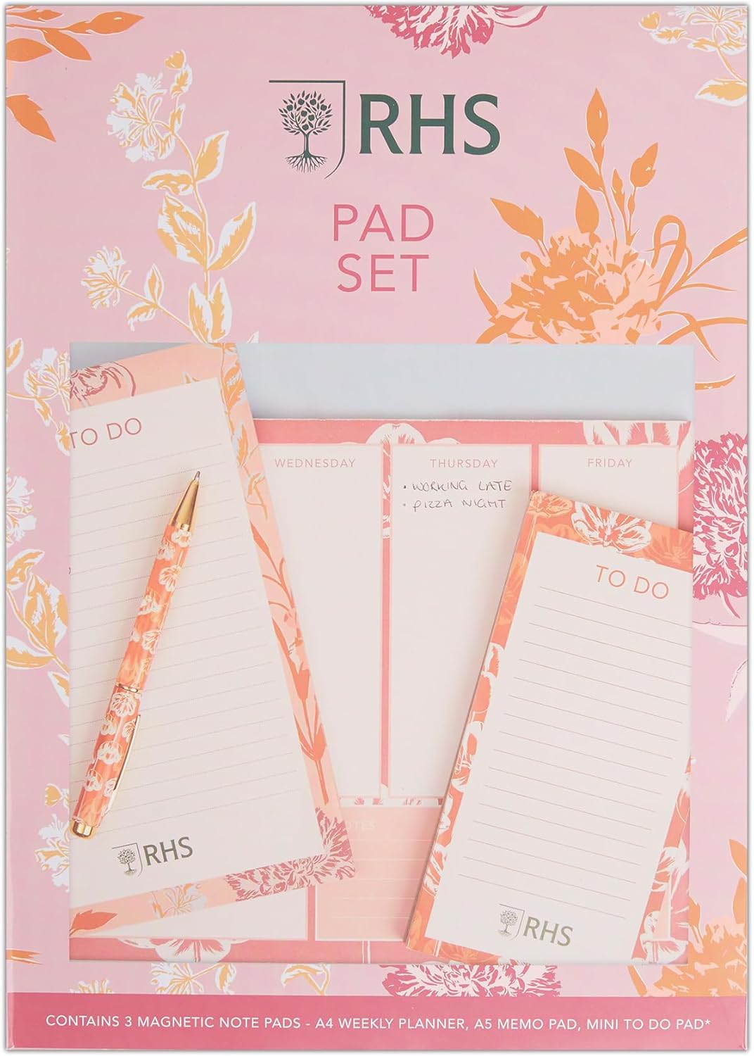 RHS Weekly Planner/To Do Trio Pad Set - Bold Florals