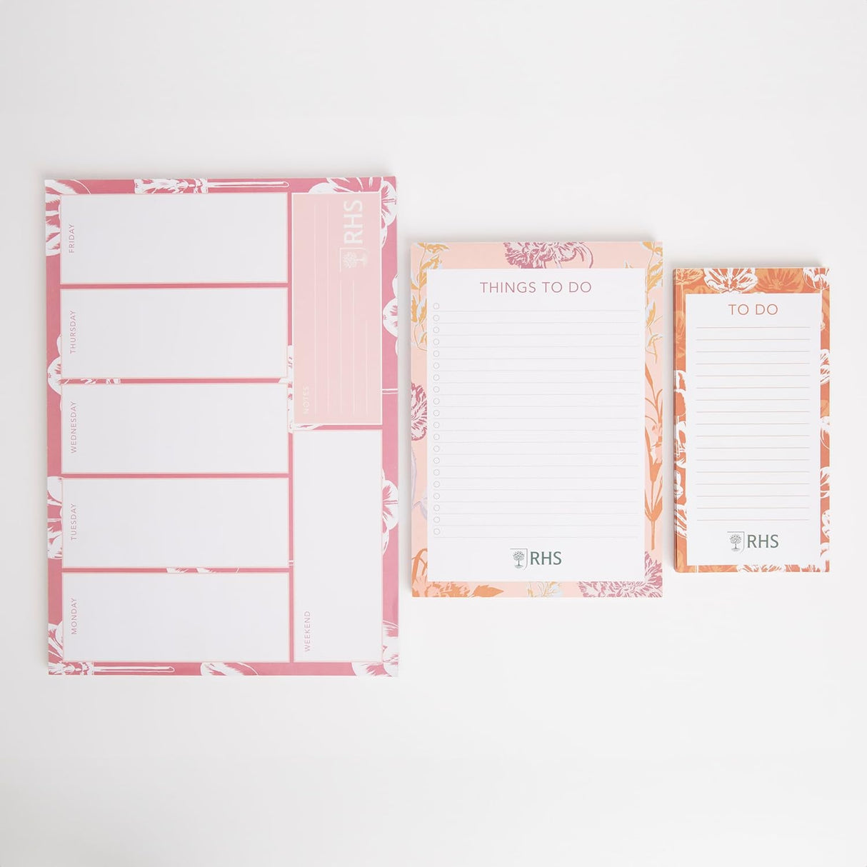 RHS Weekly Planner/To Do Trio Pad Set - Bold Florals