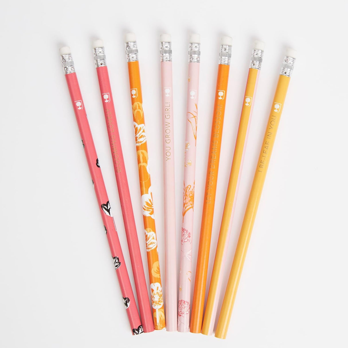 RHS HB Pencil with Eraser Tip - Bold Florals (8pk)