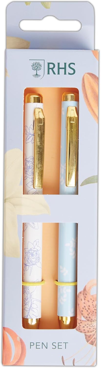 RHS Ballpoint Pen Gift Set - Lillies and Roses