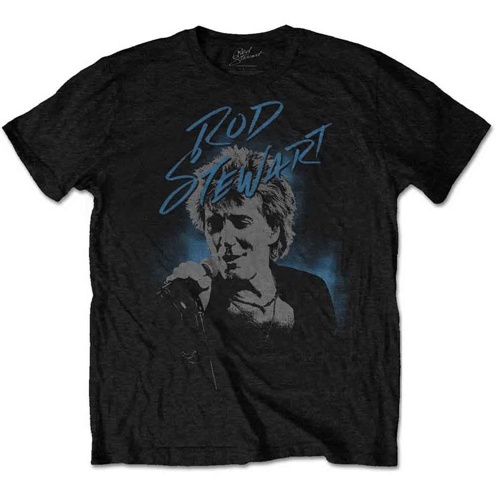 Rod Stewart Men's T-Shirt Scribble Photo Black (L)
