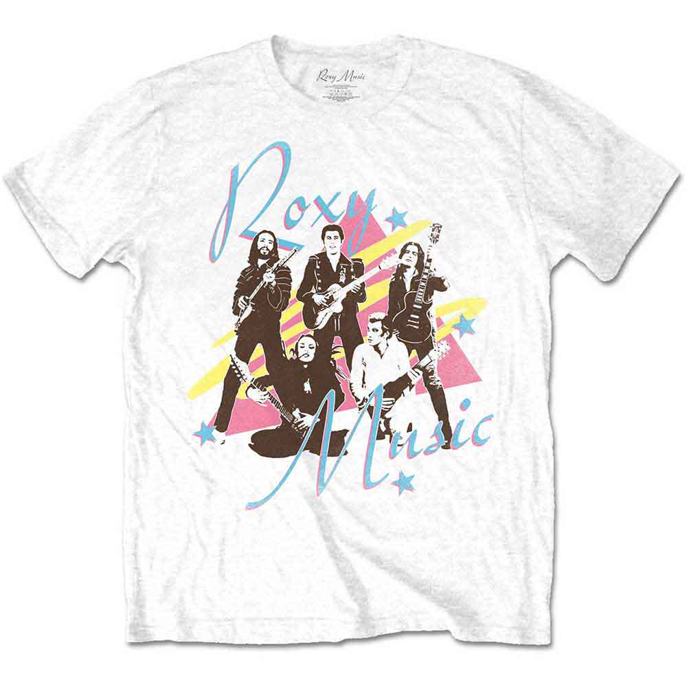 Roxy Music Unisex T-Shirt Guitars White (XXL)