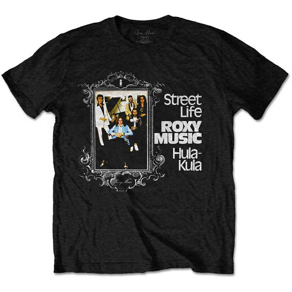 Roxy Music Unisex T-Shirt Street Life Hula-Kula Black (L)