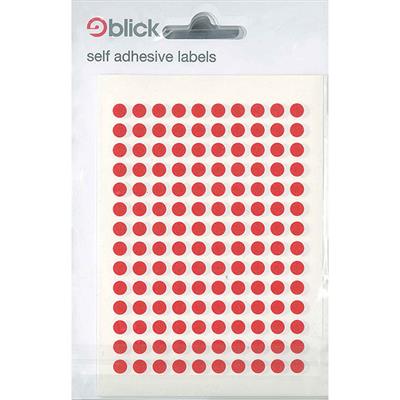 Blick Self Adhesive Labels Circles 5mm Red (980pc)