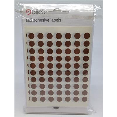 Blick Self Adhesive Labels Circles 8mm Brown (490pc)