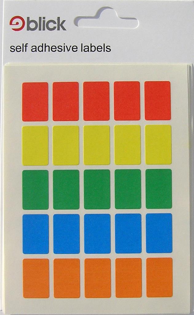 Blick Self Adhesive Labels 12mm x 18mm Multicoloured (120pc)
