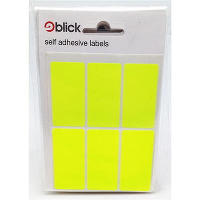 Blick Self Adhesive Labels 25mm x 50mm Fluorescent Yellow (42pc)
