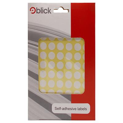 Blick Self Adhesive Labels Circles 13mm White Office Pack