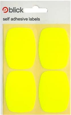 Blick Self Adhesive Labels TV 39mm x 52mm Fluorescent Yellow (28pc)
