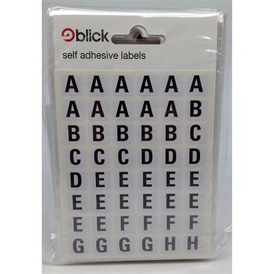Blick Self Adhesive Labels A to Z 13mm x 13mm Black on White (144pc)