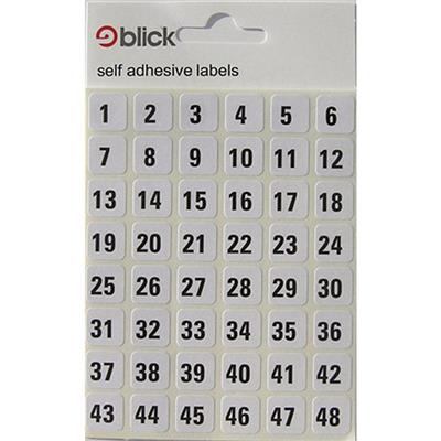 Blick Self Adhesive Labels 00-99 13mm x 13mm Black on White (144pc)