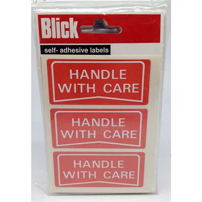 Blick Self Adhesive Labels "Handle with Care" 34mm x 75mm (21pc)