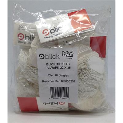 Blick Tags Hanging Tickets White 22mm x 35mm (200pc)