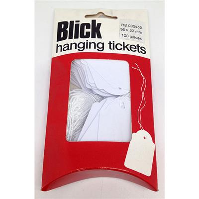 Blick Tags Hanging Tickets White 36mm x 53mm (100pc)