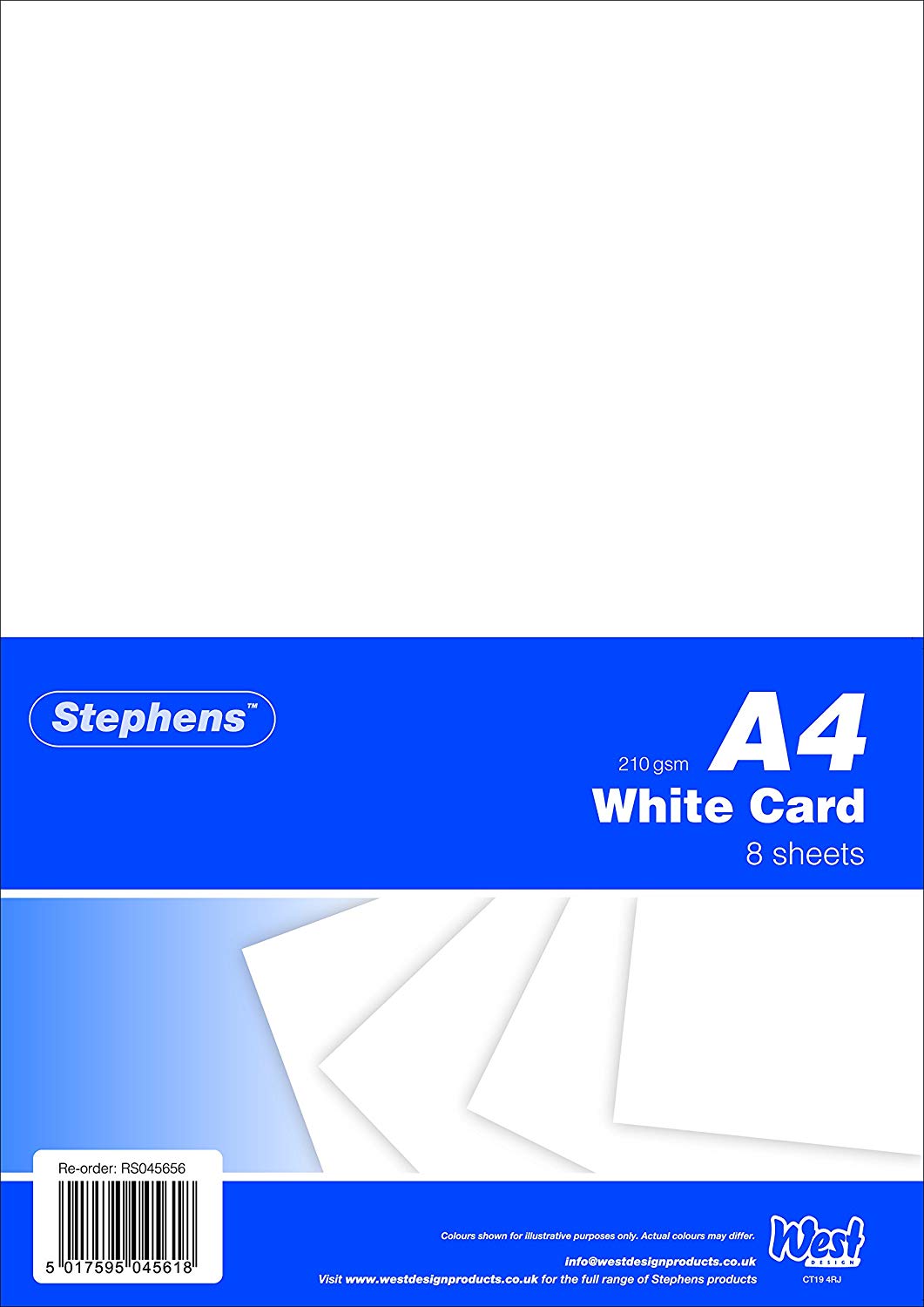 Stephens A4 White Card 210gsm 8shts