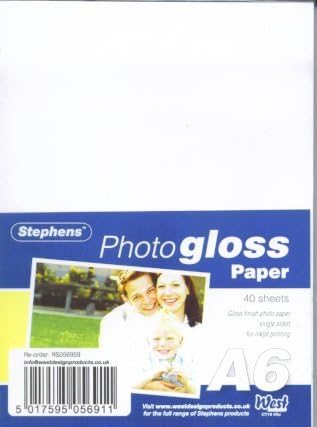 Stephens A6 Photogloss Glossy Photo Paper 20shts