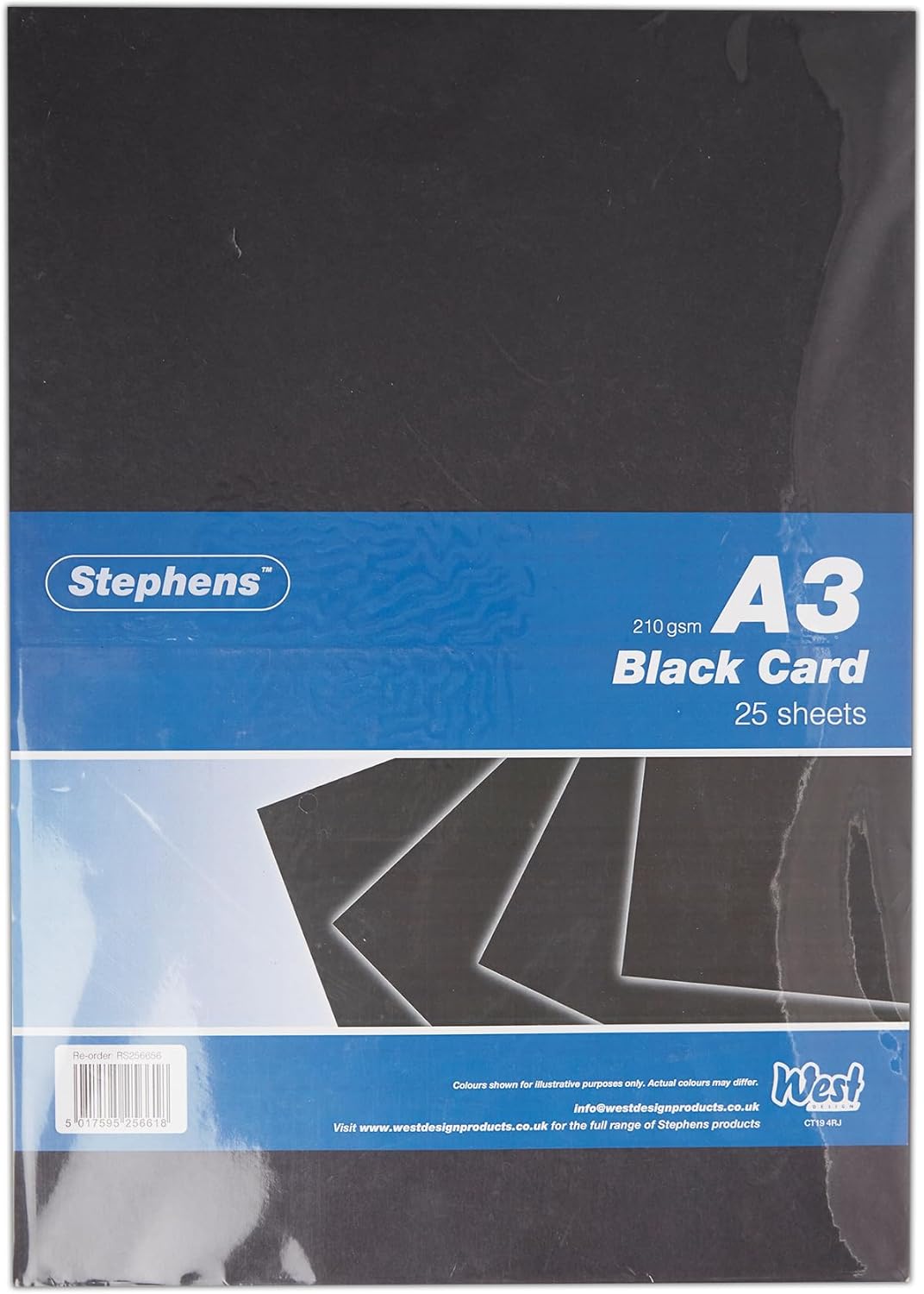 Stephens A3 Black Card 210gsm 25shts