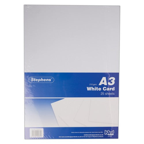 Stephens A3 White Card 210gsm 25shts