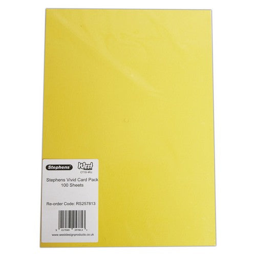 Stephens A4 Vivid Colours Card 210gsm 100shts