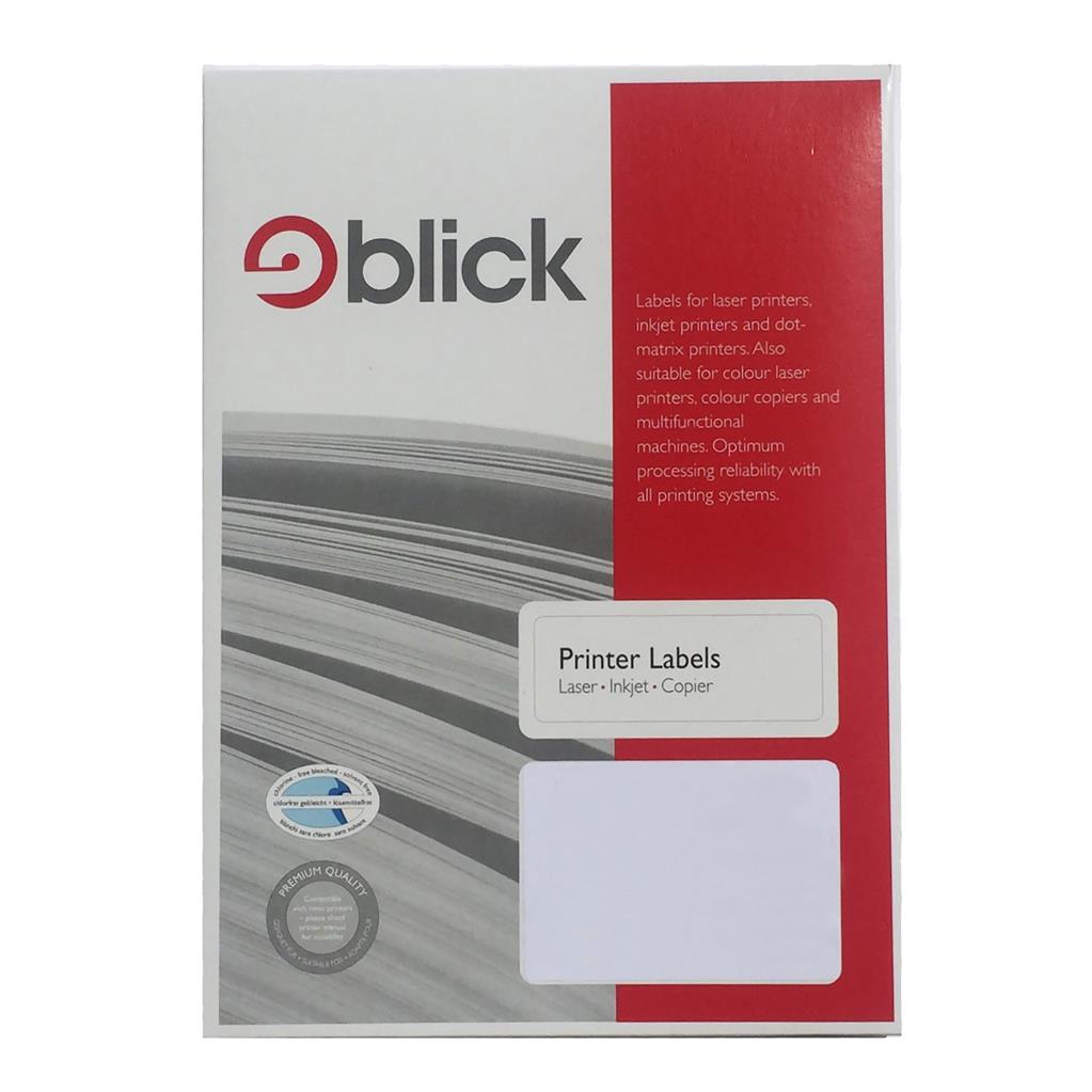 Blick A4 Printer Labels 63.4mm x 33.9mm (24 per Sheet) 100pk